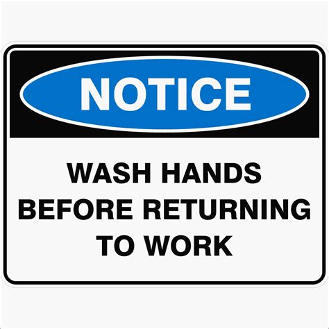 Wash Hands Before Returning To Work Buy Now Discount Safety Signs