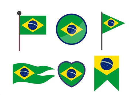 Brazil Flag Clipart Set 517002 Vector Art At Vecteezy