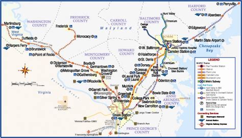 Official Map Marc Commuter Rail Map Ugh A Transit Maps