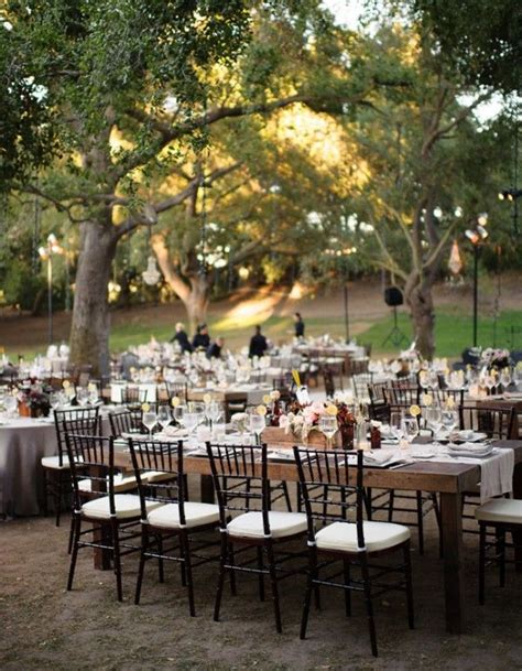 Outdoor Garden Elegant Garden Wedding Long Table Reception