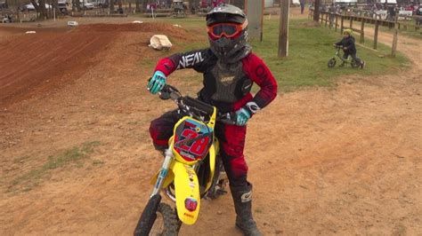 Become a dirt biker racer. Kids dirt bike race day part 2. How will this turn out ...
