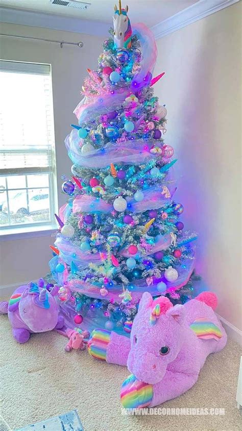 Unicorn Christmas Rainbow Christmas Tree Creative Christmas Trees