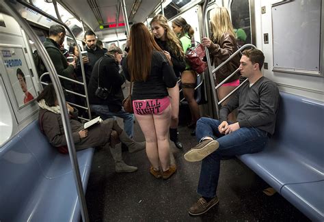 no pants subway ride 2014 commuters around the world strip off for annual event ibtimes uk