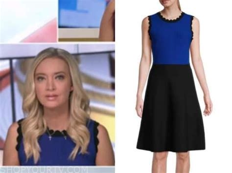 Kayleigh Mcenany Outnumbered Black And Blue Colorblock Knit Scallop