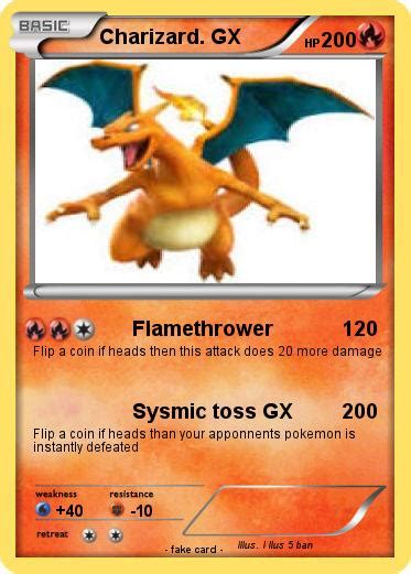 Check spelling or type a new query. Pokémon Charizard GX 8 8 - Flamethrower - My Pokemon Card
