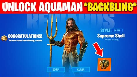 How To Unlock Aquamans Back Bling Fortnite Youtube