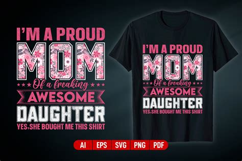 Daughter Mothers Day T Shirt Design Graphic By Trendypointshop · Creative Fabrica