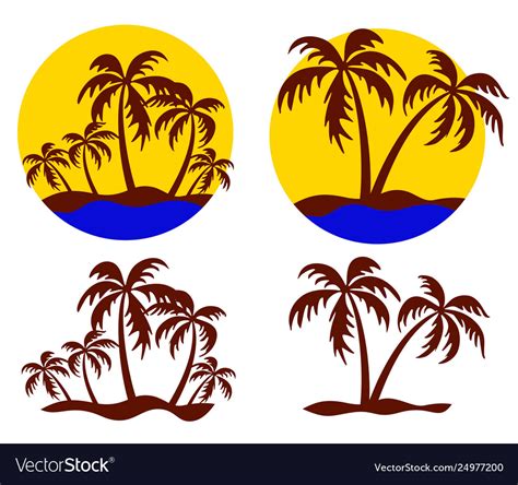 Symbols Tropical Island Royalty Free Vector Image