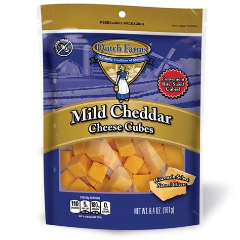 Mild Cheddar Cheese Cubes Dutch Farms