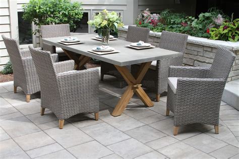 Teak & Driftwood Grey Wicker Dining Chair with Sunbrella Fabrics, 2pk.