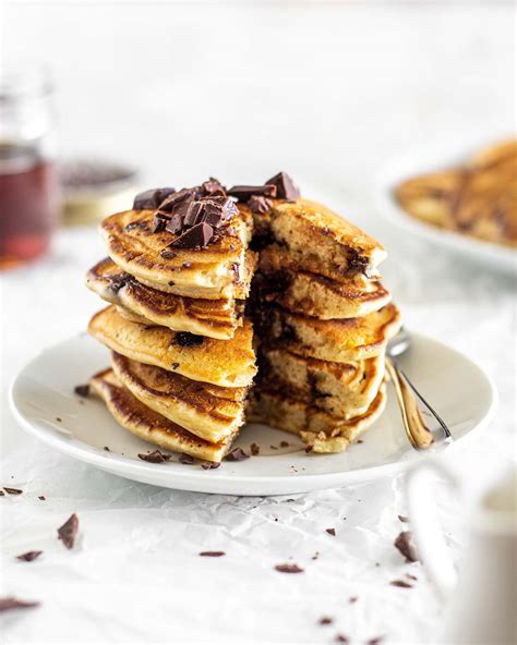 Vegane Pancakes Mit Chocolate Chips Avobelle