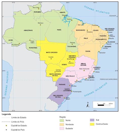 Estados do Brasil quais são suas capitais mapa Escola Kids