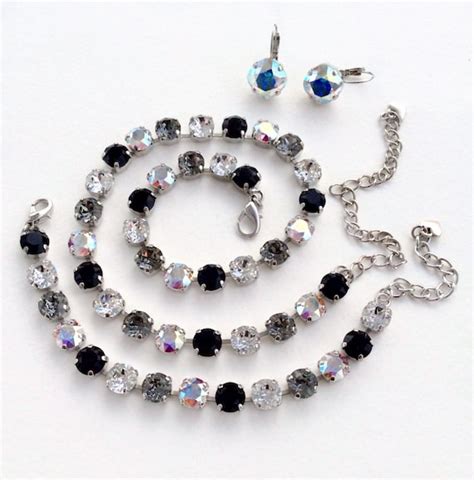 Swarovski Crystal Mm Necklace Bracelet Designer Etsy