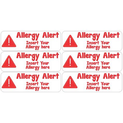 Personalised Allergy Alert Labels Archives Kidico