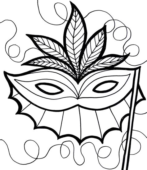 Mardi Gras Mask Coloring Pages For Kids Coloring Mask Mardi Gras