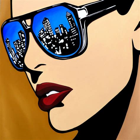 Urban Vision Original Abstract Modern Pop Art Portrait Painting By