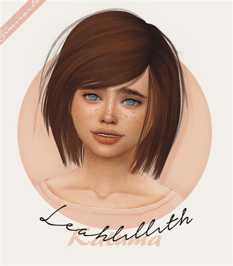 Simiracle Leahlilith`s Katuma Hair Retextured Kids Version Sims 4