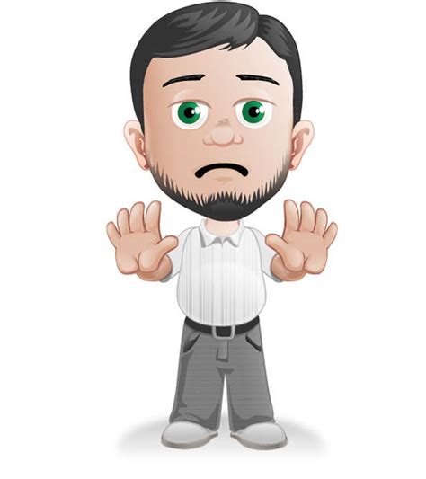 Male Vector Character With A Beard Vector Characters