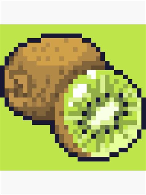 Pixel Kiwi Poster By Chipdesigns Redbubble