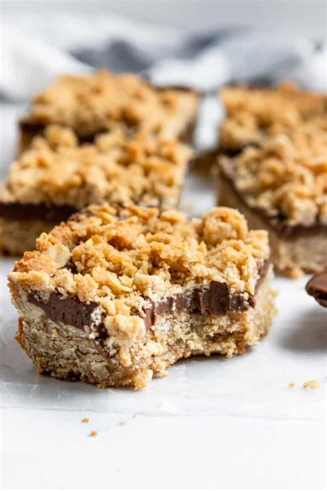 Simple Nutella Crumble Bars Lemons Zest