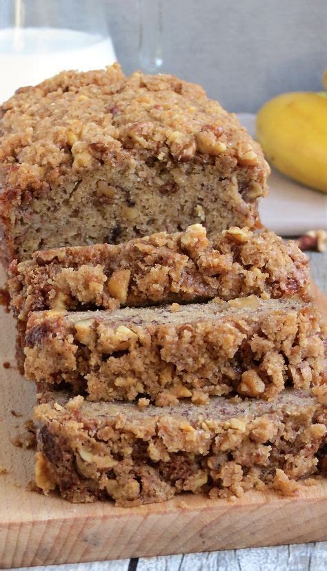 We updated the classic batter with a half cup of tangy sour cream and finished the loaf with our sweet pecan streusel topping. Moist Banana Bread with Crunchy Streusel Topping | Recipe | Moist banana bread, Super moist ...