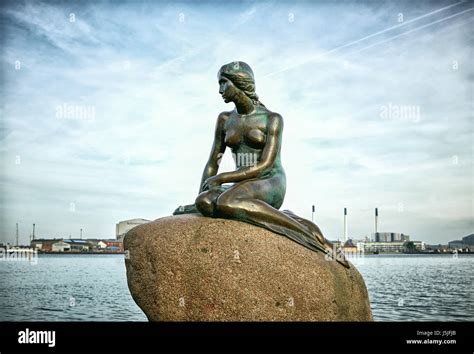 The Famous Little Mermaid Statue Copenhagen Denmark