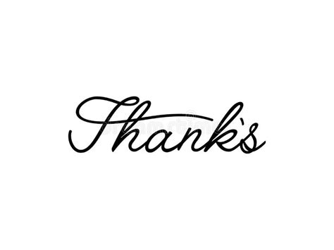 Thank You Text Handwritten Lettering Calligraphy Isolated On White