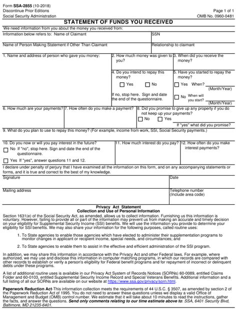 Form Ssa 2855 Fill Out Sign Online And Download Fillable Pdf