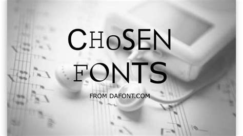 Chosen Font Ideas Ppt