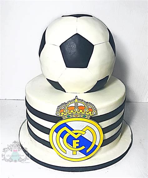 Real Madrid Soccer Cake Soccer Cake Real Madrid Soccer Custom Cakes