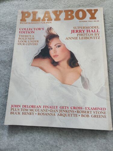 Playboy Magazine October Cynthia Brimhall Jerry Hall Rosanna