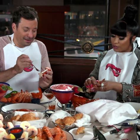 Watch Nicki Minaj And Jimmy Fallon S Hilarious Red Lobster Dinner Date E Online Au