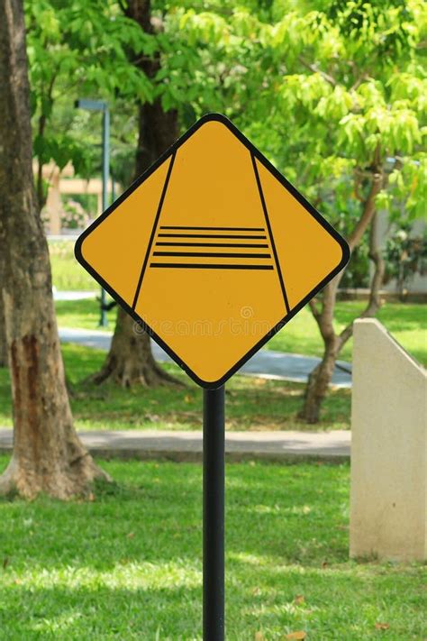 Yellow Road Signs Traffic Signs On Nature Stock Image Image Of Right