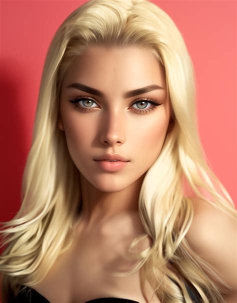 Premium Ai Image Close Up Blonde Woman
