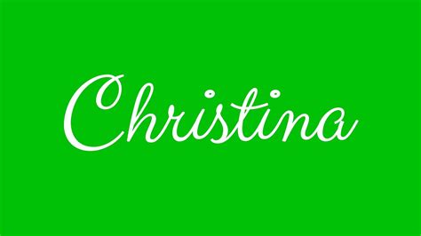 Learn How To Sign The Name Christina Stylishly In Cursive Writing Youtube