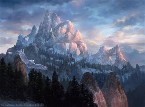 Snow Covered Mountain From Magic The Gathering By Alayna Fantasy Art