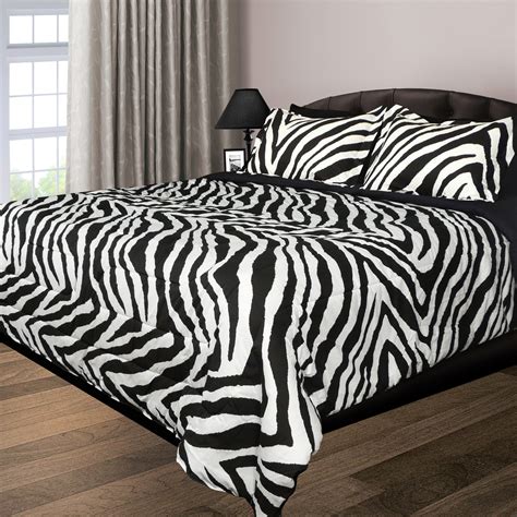 Zebra 3 Piece Double Stuffed Comforter Set Innomax