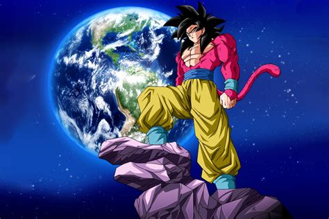 Dragon Ball Gt Poster Goku Ssj4 On A Rock 18in X 12in Free Shipping