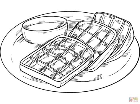 Waffle Coloring Pages Coloring Home