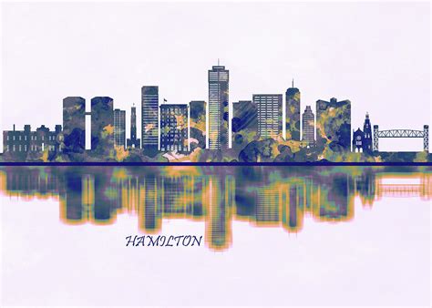 Hamilton Skyline Mixed Media By Towseef Dar