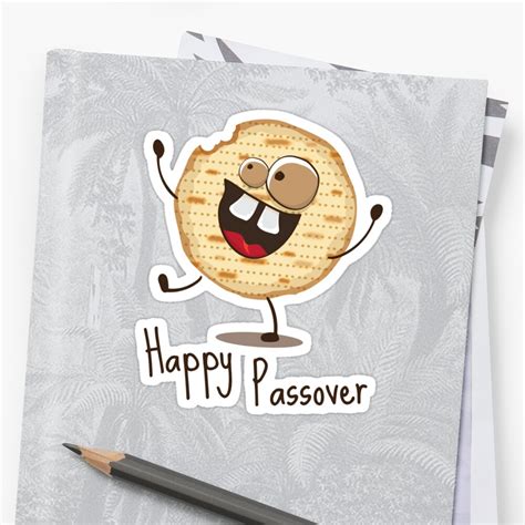 Happy Passover Funny Matza Matzo Man Kids Cute Tee Shirts Sticker By