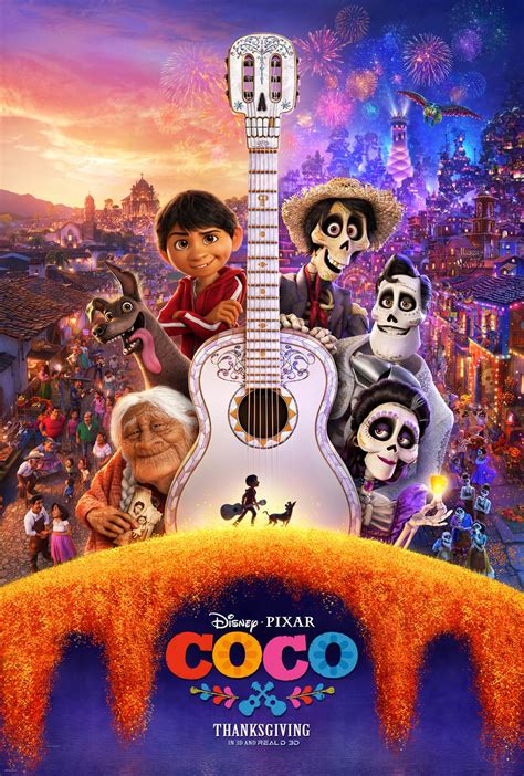 While the movie is centered on the theme of growing up, of taking the training wheels off and taking chances in life, this theme is counterbalanced by some iffy messages. Coco (2017) Poster #3 - Trailer Addict