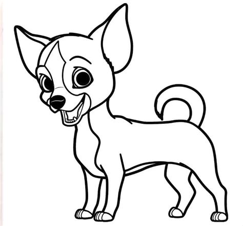 Dibujos De Chihuahua Sonriendo Para Colorear Para Colorear Pintar E