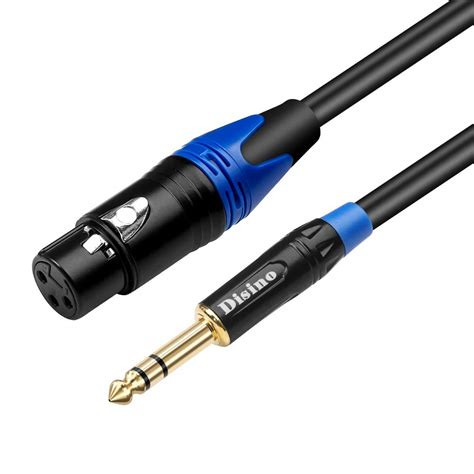 Disino Xlr Female To 14 Inch 635mm Trs Stereo Jack Cable 3 Pin Female Xlr To Quarter Inch