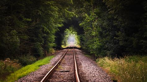 Train Rail Track Photography Hd Wallpaper Wallpaper Flare