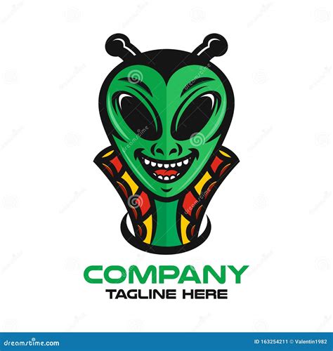 Modern Mascot Is An Alien Logo Vector Illustration Stock Vector