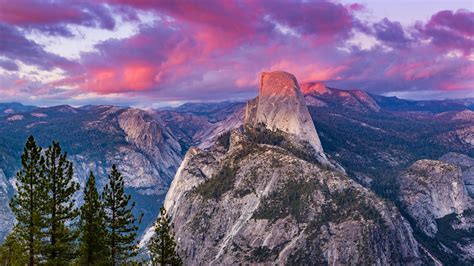 Half Dome Granite Dome In California Yosemite National Park Usa Best Hd