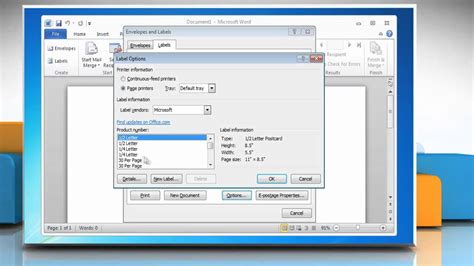 How To Create Labels In Word 2007 On Windows® 7 Youtube