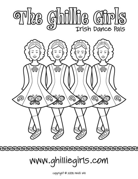 Heidi Will: The Ghillie Girls: Irish Dance Pals | Irish dance, Dance coloring pages, Irish dancers