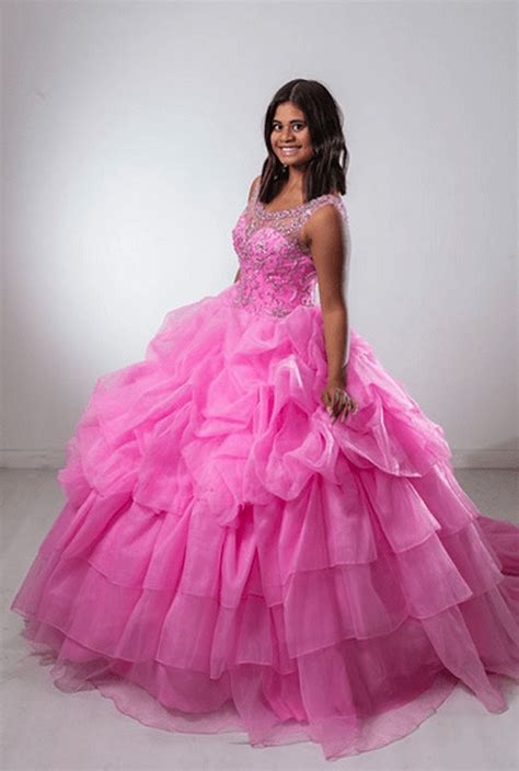 Style 89110 Morilee Pink Size 4 Jewelled Ball Gown On Queenly